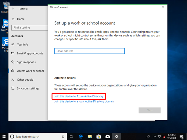 cannot login to azure ad joined computer